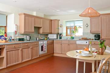 A spacious kitchen.