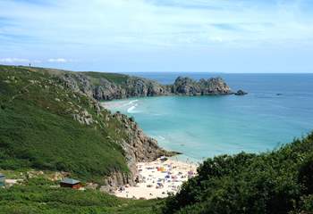 Porthcurno with the Minack Theatre and fabulous beach.