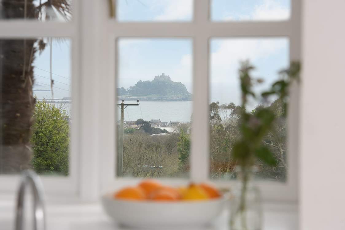 The fantastic view of St Michael's Mount.