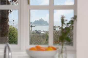 The fantastic view of St Michael's Mount.