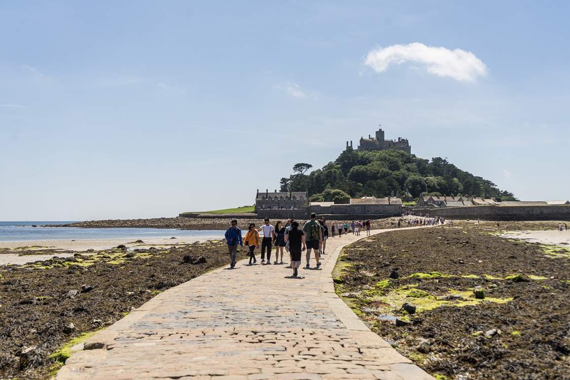 Walk over the famous causeway at St Michael's Mount.