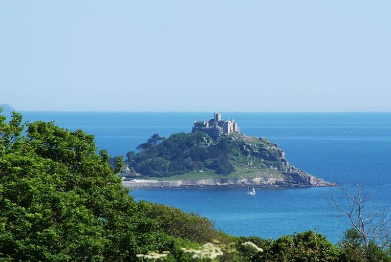 You can spot St Michael's Mount from the garden.