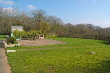 The large enclosed garden.