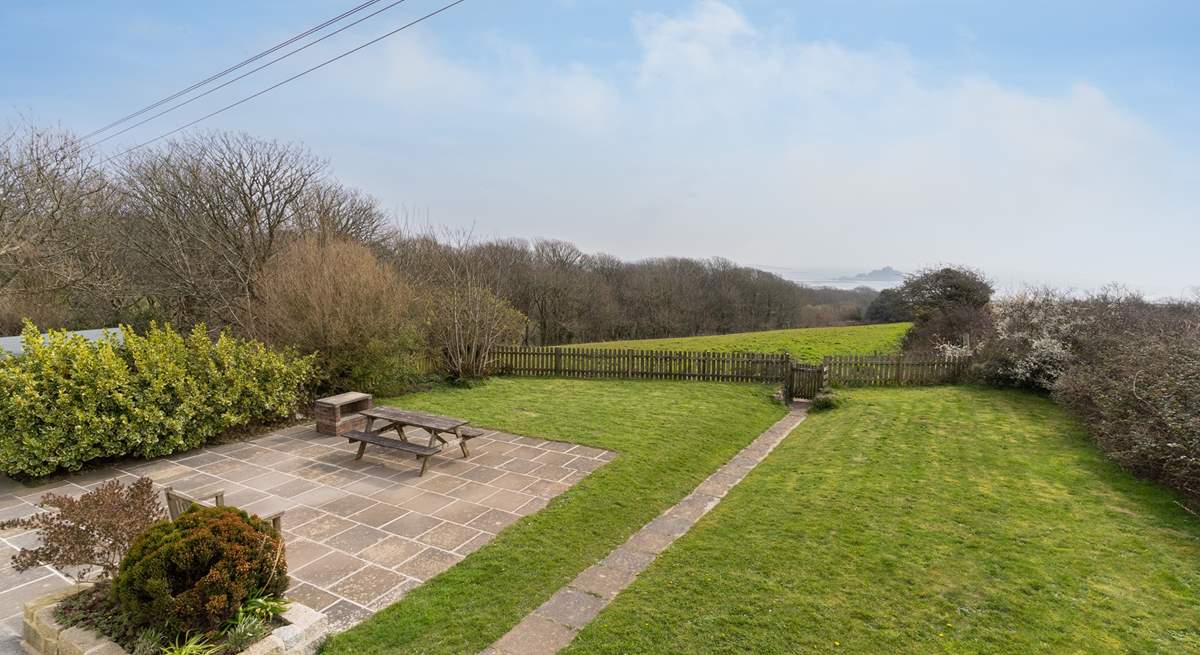The large enclosed garden.