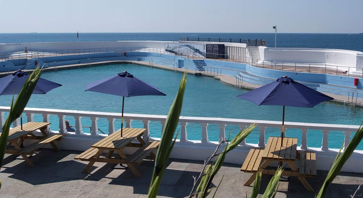 The outdoor Jubilee Pool in nearby Penzance.