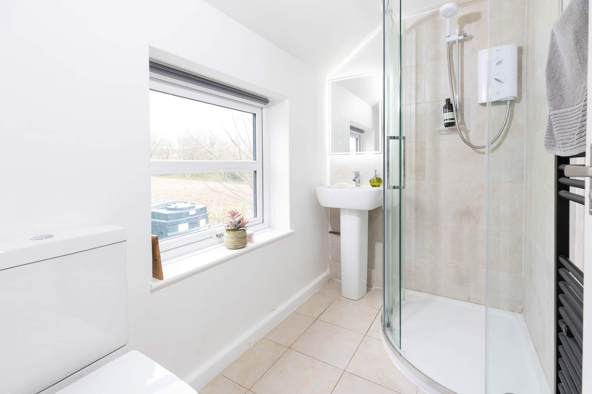 Upstairs there is a modern shower-room.