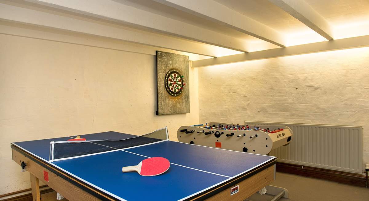 The games-room offers table-football, table-tennis, pool and darts.