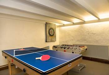 The games-room offers table-football, table-tennis, pool and darts.