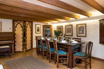 For more formal dining, perhaps to mark a special occasion, there is also a dining-table in the open plan living-room.