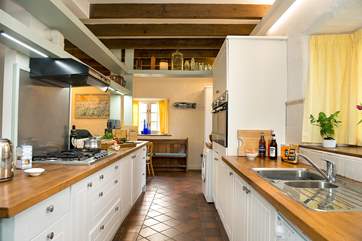 The wonderful kitchen is well planned for loads of cooking!