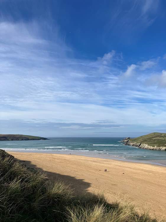 Crantock beach is only half a mile away.