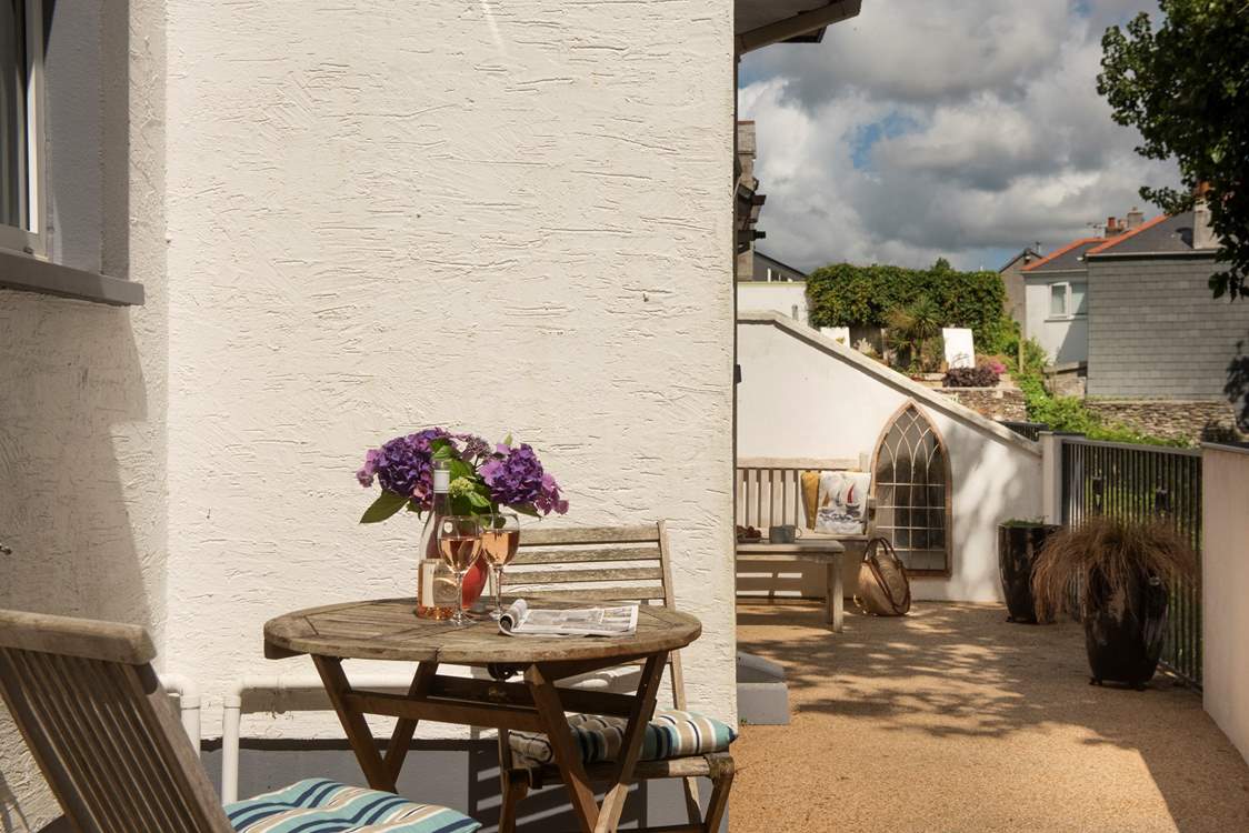 Or have a glass of wine here.