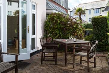There is a private patio at the front of the property.