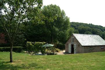 Looking towards the cottage from the garden.