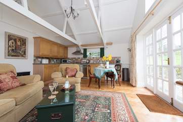 The bright, comfortable living-room.