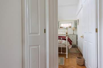 Looking into the bedroom from the hallway.