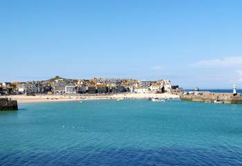 St Ives town is renowned for its harbour, restaurants and shops.