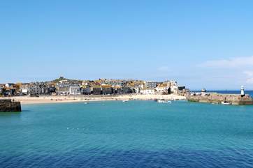 St Ives town is renowned for its harbour, restaurants and shops.