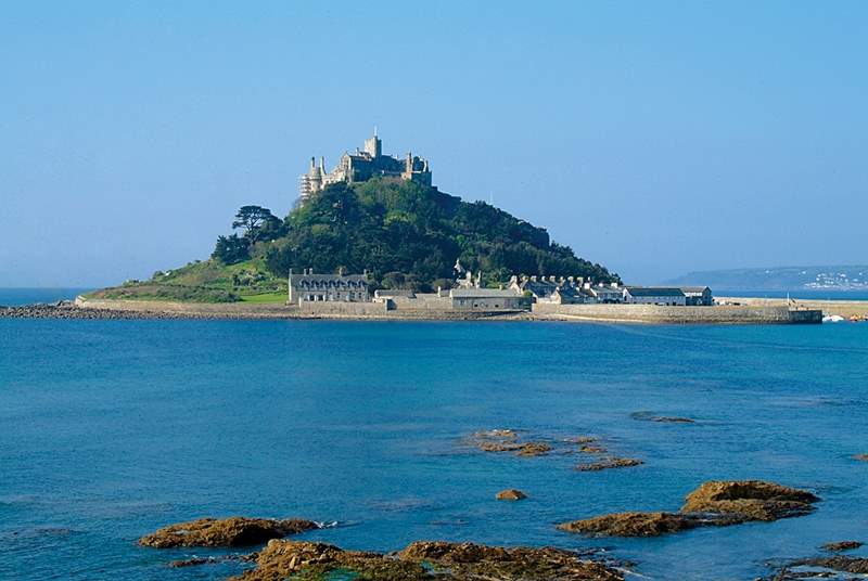 St Michael's Mount is approximately six miles from Carbis Bay.