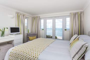 The master bedroom has sea views too, fancy waking up to this?