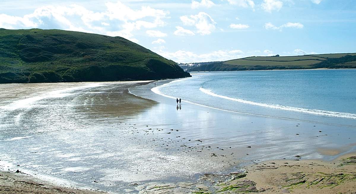 The beach at Daymer Bay.