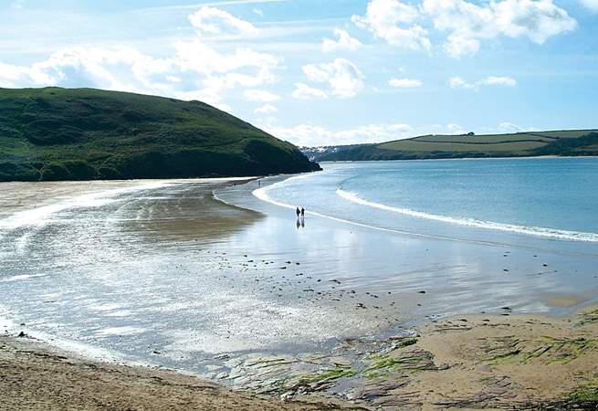 The beach at Daymer Bay.