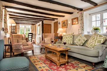 The open plan living and dining is as cosy as can be.