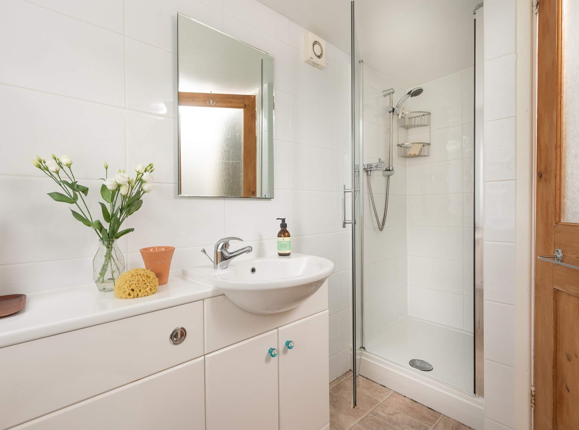 There's a stylish shower room on the ground floor.