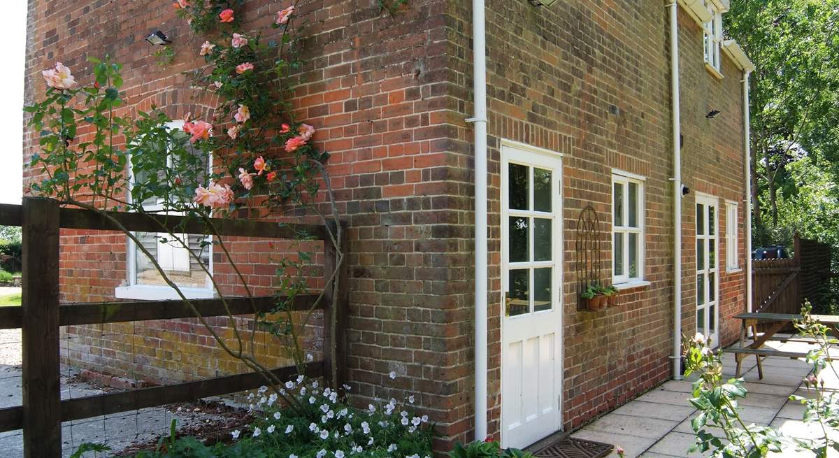 There is a very private terrace at the back of the cottage with doors from the living-room and the kitchen leading straight outside.