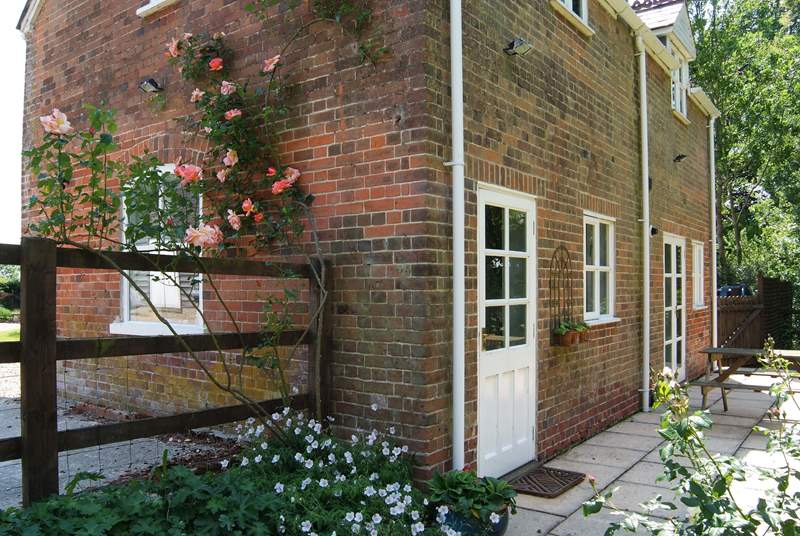 There is a very private terrace at the back of the cottage with doors from the living-room and the kitchen leading straight outside.