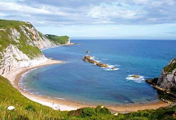 Lulworth Cove is one of Dorset's wonderful beaches and well worth a day trip.