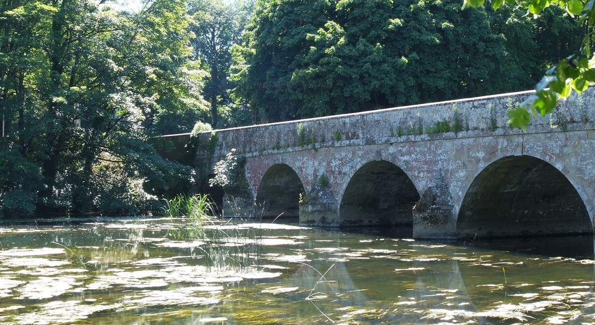 The bridge over the River Stour at Blandford Forum - lovely riverside park and walks.