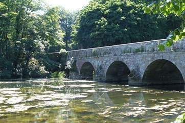 The bridge over the River Stour at Blandford Forum - lovely riverside park and walks.