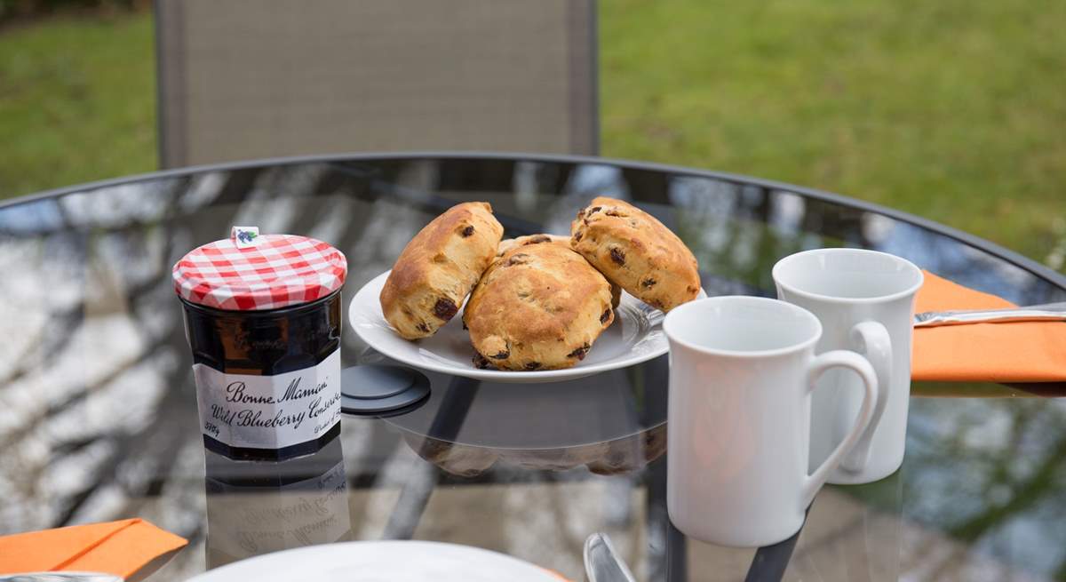 The private garden has fabulous views, the perfect place for afternoon tea.