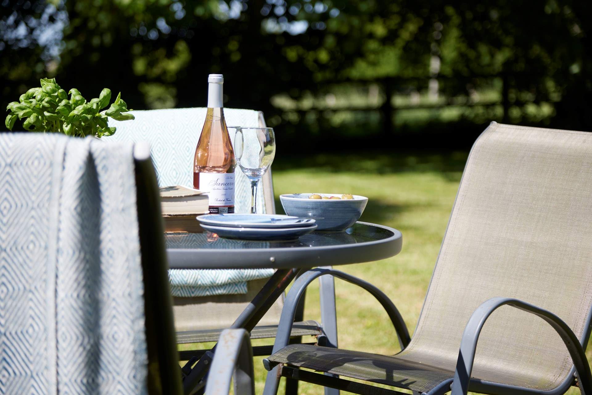 Why not just while away the hours in the garden with a glass of something nice...