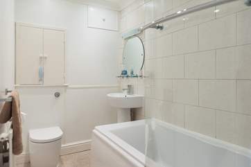 Bathroom 1 is on the ground floor, set between the kitchen/dining-room and Bedroom 1.