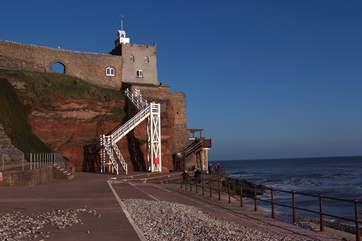 This is Jacob's Ladder at Sidmouth - there is a lovely cafe at the top!