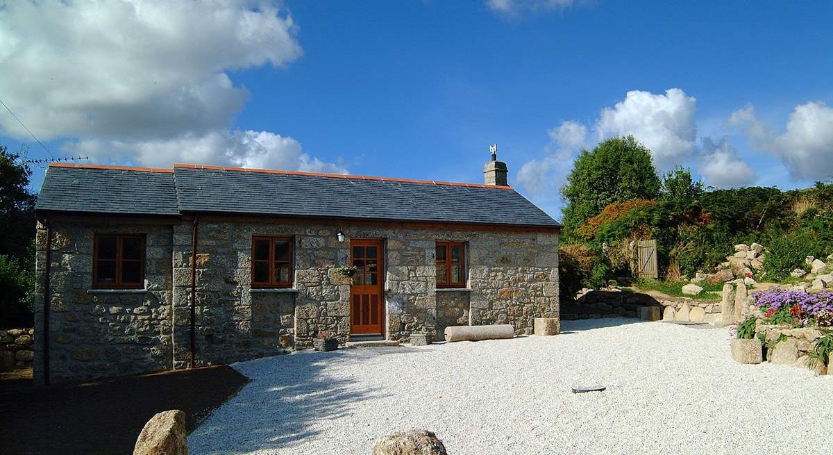 Ancient Cornish granite in the garden.