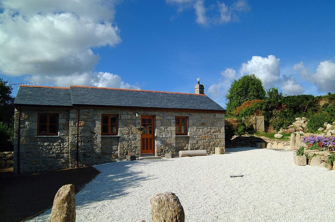Ancient Cornish granite in the garden.