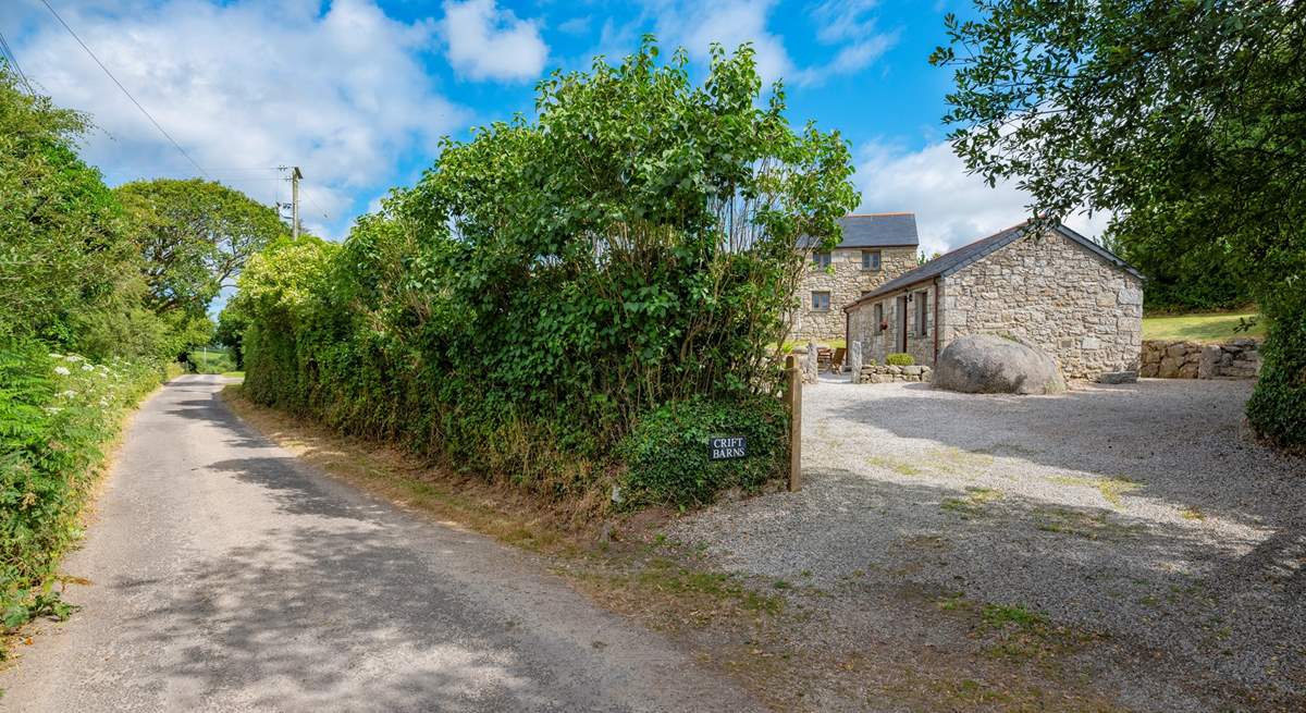 The entrance to Crift Barns.