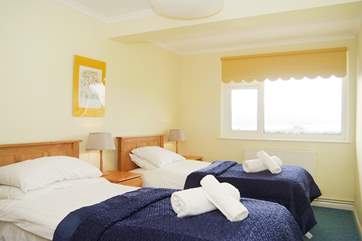 Bedroom 3 (ground floor) has twin beds.