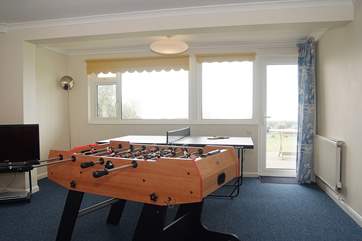 The games-room has a door out to the garden.
