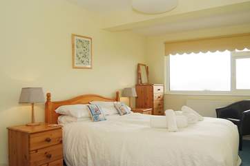 Bedroom 2 on the ground floor has a king-size double bed.