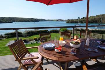 Lunch on the terrace enjoying that wonderful view.
