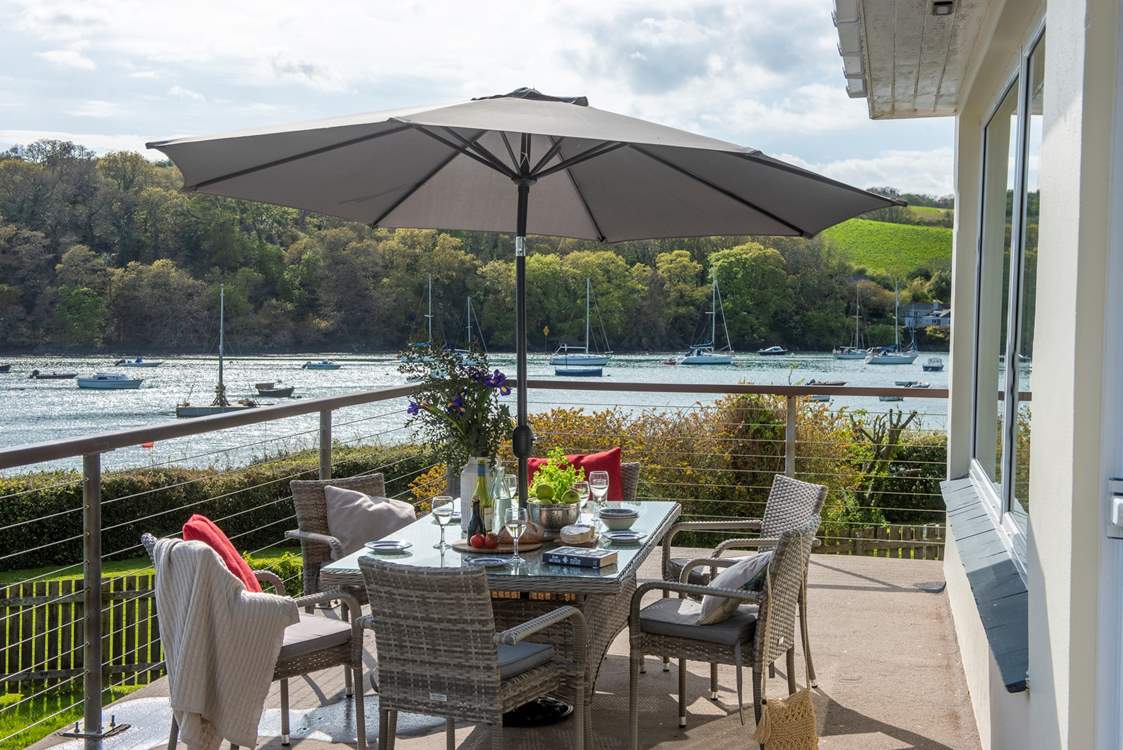 Lunch on the terrace enjoying that wonderful view.
