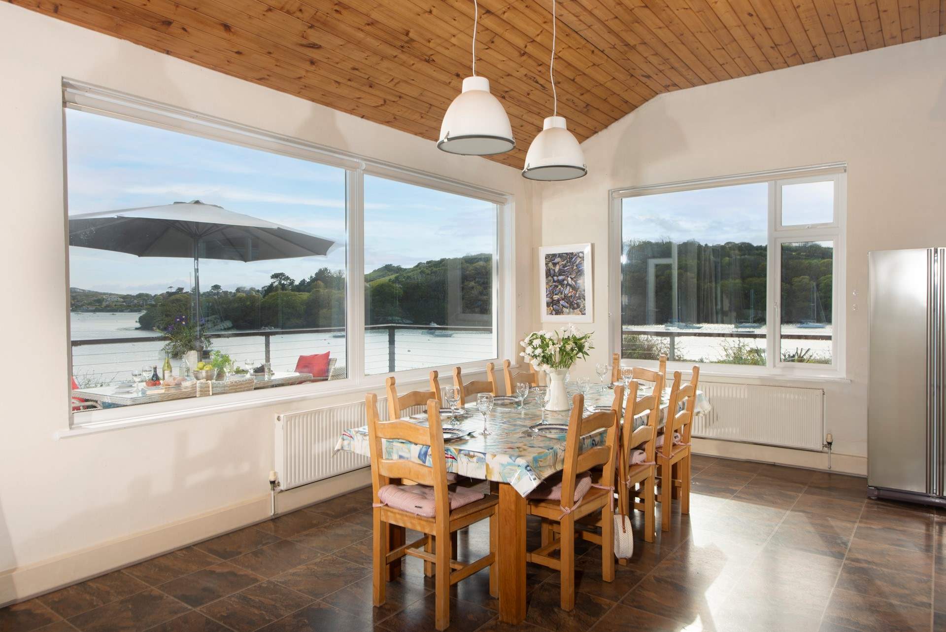 The big glass windows allow you to see the views from all areas of the huge open plan living-room.