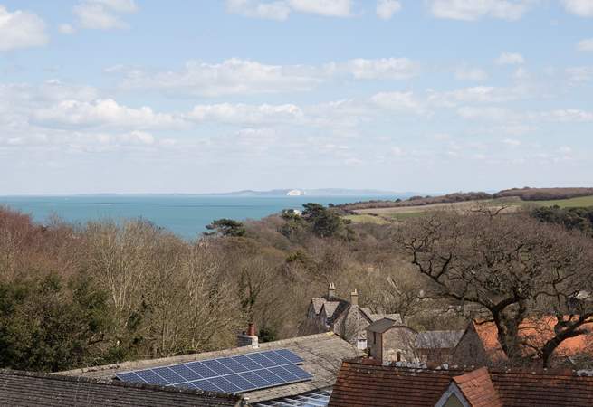 View from the master bedroom, with the Isle of Wight in the distance.