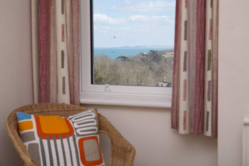 You can see the Isle of Wight on a clear day, this is the view from bedroom 4.