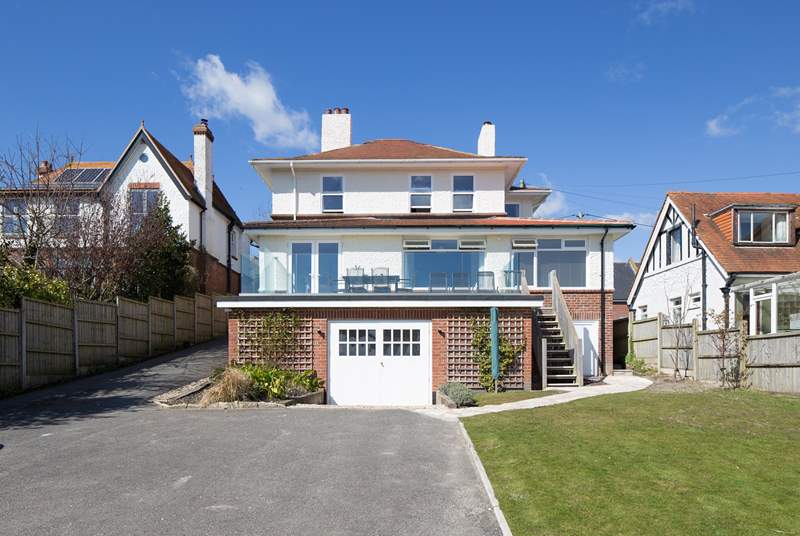 Sunnyholme is in a great location, with views from the terrace across the valley and Studland Bay.