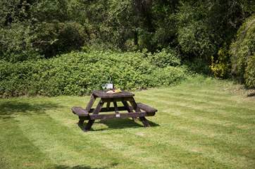 Pack a picnic and take time to enjoy this delightful spot within the grounds.